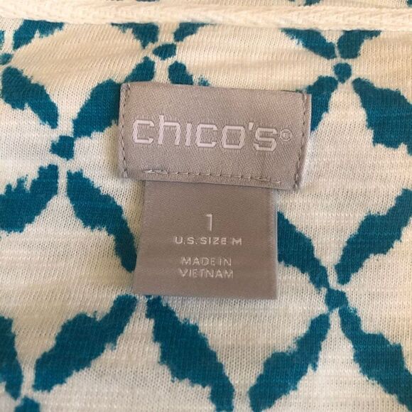 Chico’s Short Sleeve Button Detail Top Size 8 - Picture 6 of 12